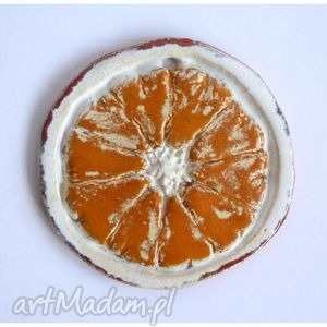 wylegarnia pomyslow pomarańczka, zawieszka, ceramika