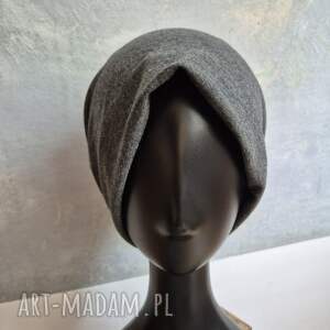 Czapka szara dzianina na podszewce rozmiar uniwersalny, unisex, damsko