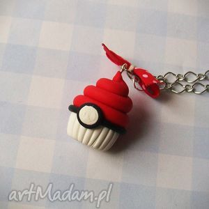 naszyjnik pokeball cupcake pin up girls, babeczka, pokemon, pinup