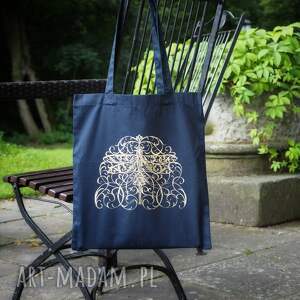 ręcznie malowana bawełniana torba ważka, elegancki prezent, upominek dla mamy
