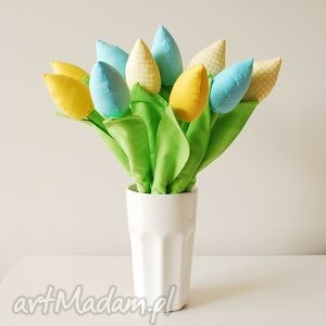 handmade dekoracje bawełniane tulipany
