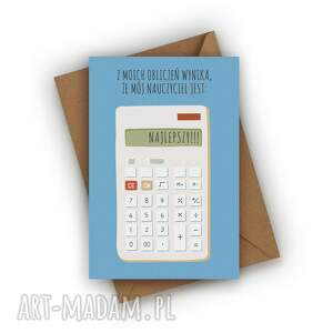 czarnaowcakarteczki kartka na dzień nauczyciela - mój nauczyciel jest najlepszy