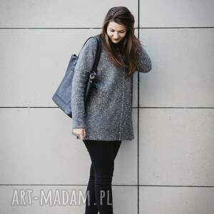 basic szary sweter, kobiecy, uniwersalny, minimalistyczny styl