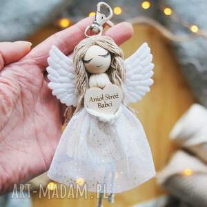 prezent na dzień babci - anioł stróż breloczek aniołek