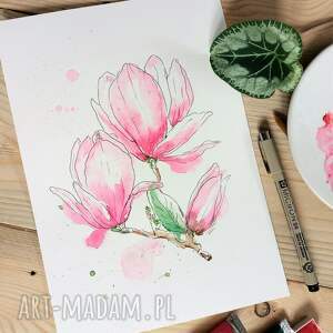 akwarela - magnolie