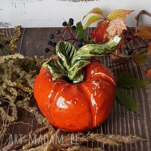 badura ceramika dynia figurka ceramiczna, jesień, jesieniara, plony zbiory