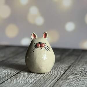 kot ceramiczny prezent, podstawka na kadzidełka