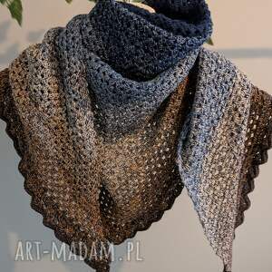 chustki i apaszki chusta zachód nad oceanem - ręcznie robiona, rękodzieło