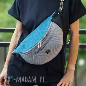 Prezent welurowa XXL, mini plecak, nerkoplecak, nerka maxi