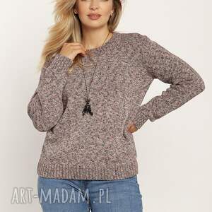 ręcznie zrobione swetry melanżowy sweter - swe244 różowy - melanż