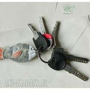 handmade ceramika brelok ryba