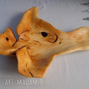 taca / misa z korzenia orzecha włoskiego rzeźbiona ręcznie, dekoracja, na stół