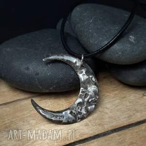 ręcznie robione naszyjniki wisior miedziany gothic księżyc (w022)
