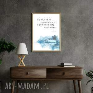 plakat - cytat biblijny produkt drukowany A4, obraz, grafika, akwarela