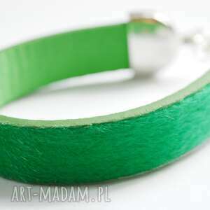 bagatella fluffy bracelet - green bransoletka puszysta zieleń zima