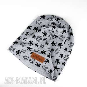 czapka roboty minecraft beanie ciepła unisex, prezent