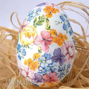pisanka wielkanocna kolorowe kwiatki, jajeczko wielkanocne kwiatowy wzór