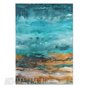 blue lagoon 10 obraz abstrakcyjny nowoczesna abstrakcja do salonu