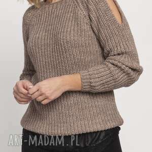 handmade swetry raglanowy sweter, swe126 mocca