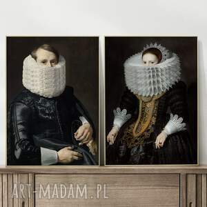 zestaw 2 plakatów sztuka koronki 30x40 cm plakat do salonu