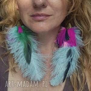 kolczyki duże eleganckie pióra naprawdę robią wrażenie cudne fo, dam