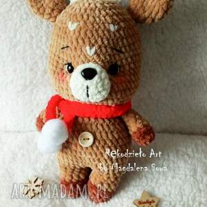 prezent pod choinkę na szydełku, Świąteczny Renifer