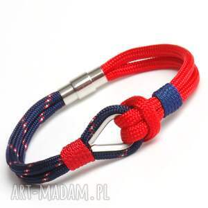 Bransoletka z kauszą - ręcznie robiona w marynistycznym stylu