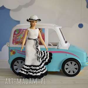 sukienka kapelusz komplet dla lalki barbie, fashionistas dziecko, akcesoria