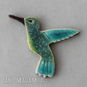hand-made pomysł na prezent święta koliber-broszka ceramiczna