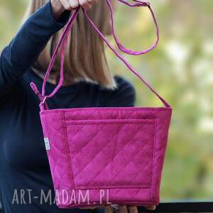 różowa torebka, mini listonoszka, na prezent