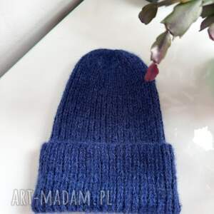 Prezent Ręcznie robiona czapka damska MORGANA Alpaka z Jedwabiem