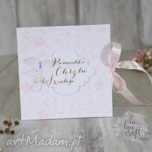 scrapbooking kartki pamiątka chrztu świętego dla dziewczynki, kartka, chrzest