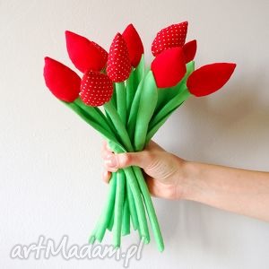 dom tulipany - szyte kwiaty, bukiet