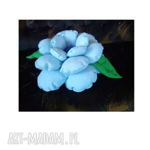 handmade poduszki błękitna poduszka ozdobna kwiat