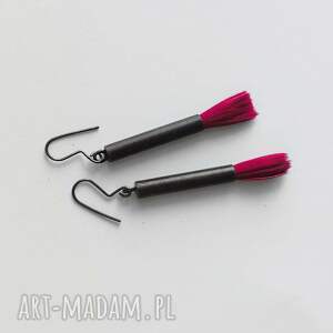 katarzyna kaminska piórko kolczyki oksydowane, mosiądz, oryginalne