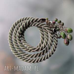 Lariat Zoisyt 0077, naszyjnik długi - koralik