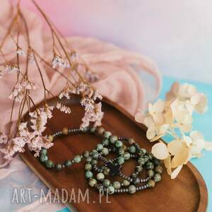 różaniec elastyczny 2w1 bransoleta - naszyjnik turkus hematyt