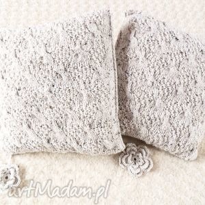 handmade poduszki poduszki robione ręcznie wełna 40x40 cm 2szt