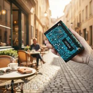 prezent pod choinkę Portfel BEBOKI Wodoodporny Paisley turkus