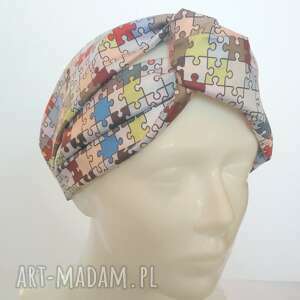 handmade opaski opaska turbanowa z wzorzystej tkaniny uniwersalna