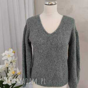swetry ręcznie robiony sweter z włóczki drops air zamówienie