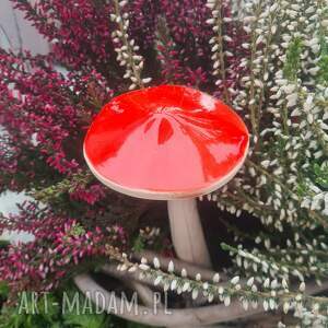 grzybek ceramiczny, prezent, ozdoba, doniczka, dodatek