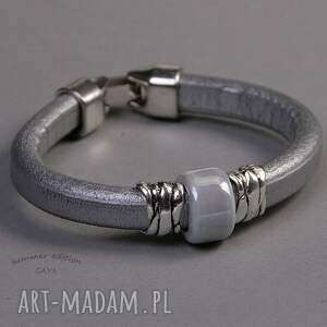 handmade silver leather