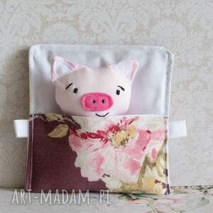 Minisie w śpiworku - Świnka, mini maskotka 9 cm