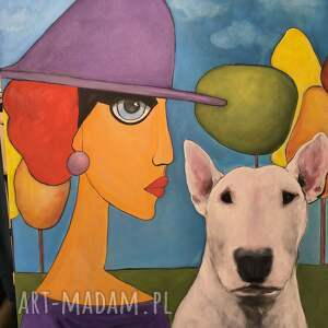 cichy dialog obraz akrylowy 80x80, prezent, salon, kolory, nowoczesny