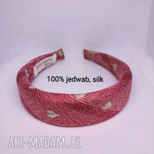 Szeroka jedwabna opaska puffy, korona