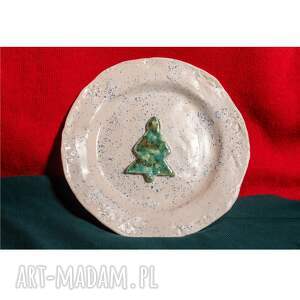 prezent Ceramiczny talerz choinka - dekoracja świąteczna