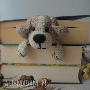 handmade zakładki zakładka do książki beżowy pies