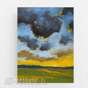 pejzaż - praca formatu 24/18 cm rysunek, pastele suche