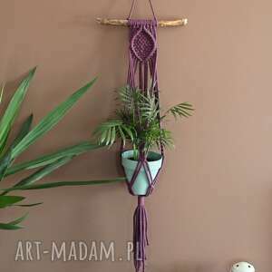 handmade dekoracje kwietnik wiszący makrama ze sznurka bawełnianego boho